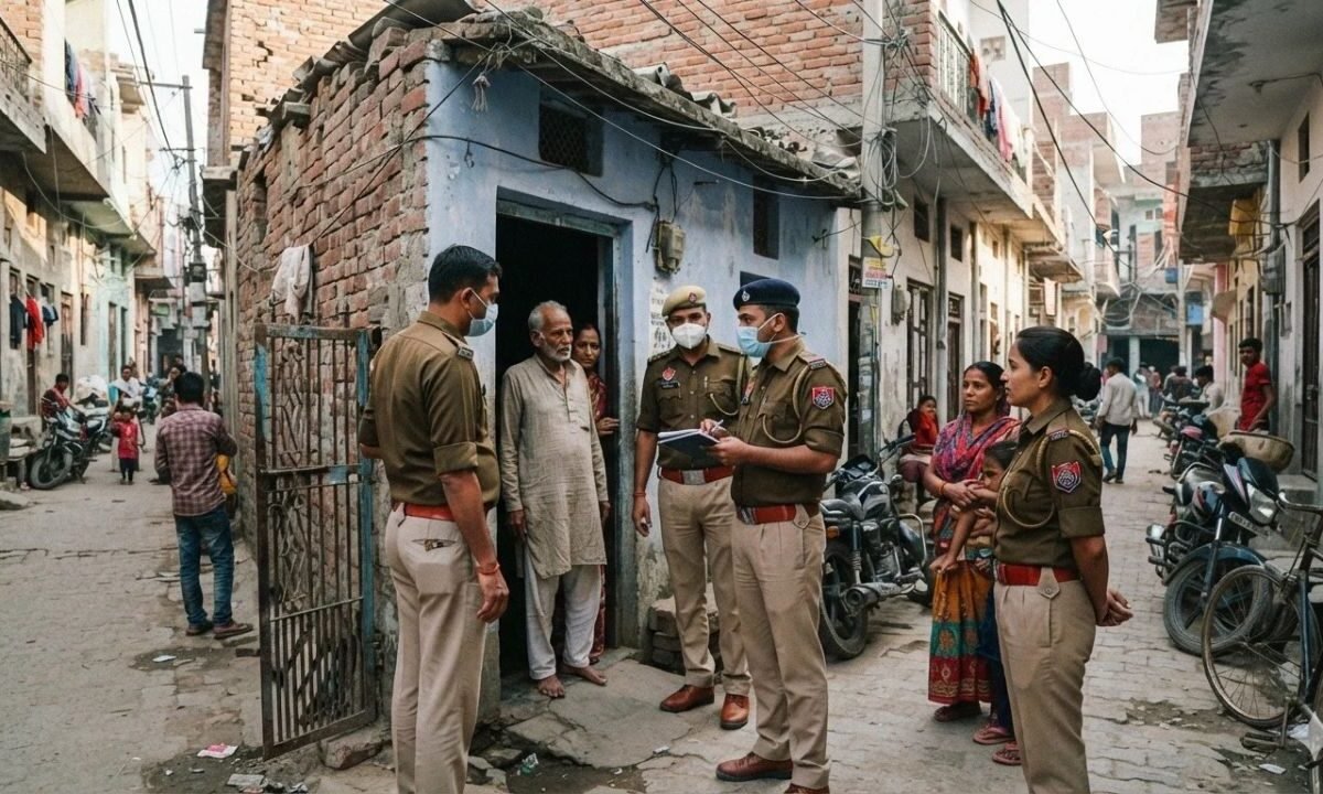 गाजीपुर के भांवरकोल क्षेत्र में फरार आरोपियों की तलाश करती पुलिस की सांकेतिक तस्वीर