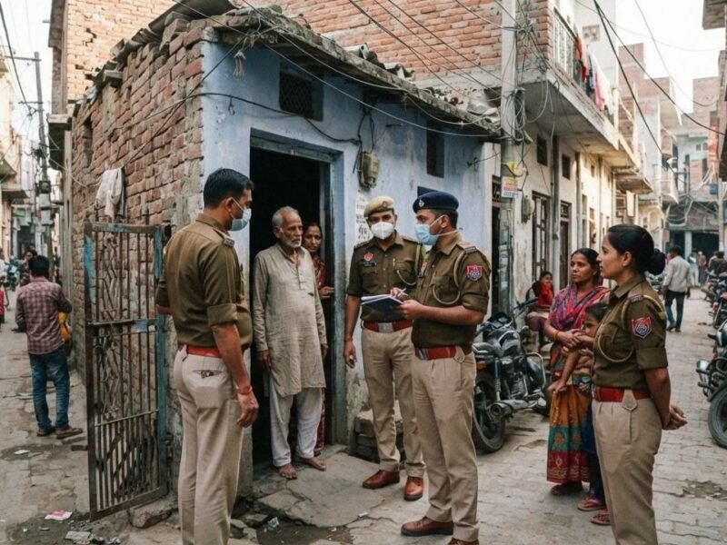 गाजीपुर के भांवरकोल क्षेत्र में फरार आरोपियों की तलाश करती पुलिस की सांकेतिक तस्वीर